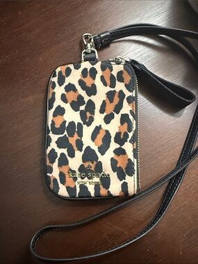 kate spade Leopard-Print Lanyard Wallet
